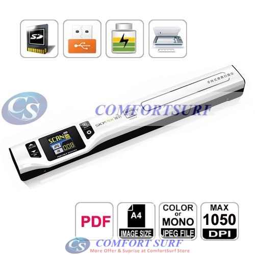 Portable SkyPix Handheld / Cordless Color Scanner Printer 1050dPi